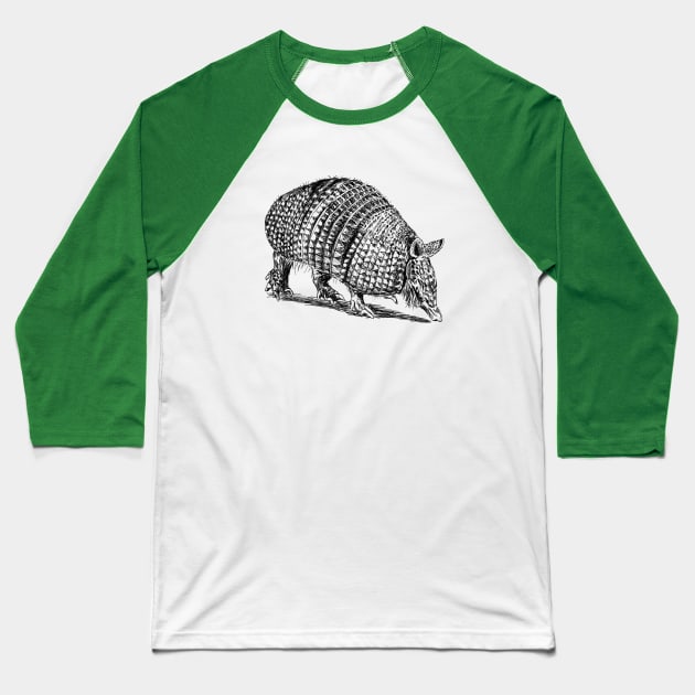 Armadillo Print Baseball T-Shirt by rachelsfinelines